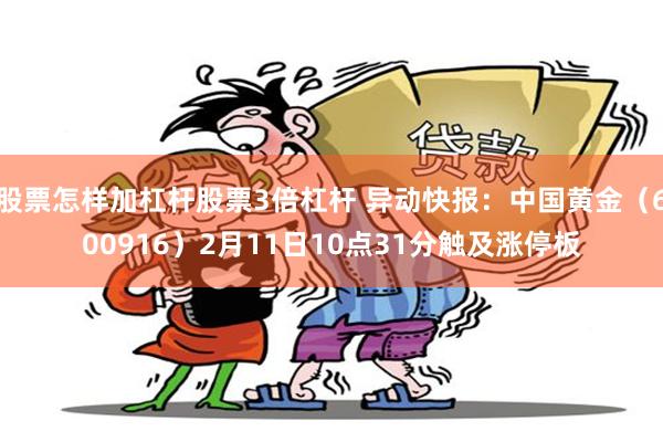 股票怎样加杠杆股票3倍杠杆 异动快报：中国黄金（600916）2月11日10点31分触及涨停板