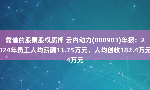 靠谱的股票股权质押 云内动力(000903)年报：2024年员工人均薪酬13.75万元，人均创收182.4万元