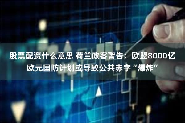 股票配资什么意思 荷兰政客警告：欧盟8000亿欧元国防计划或导致公共赤字“爆炸”