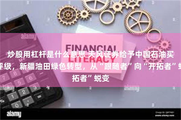 炒股用杠杆是什么意思 天风证券给予中国石油买入评级，新疆油田绿色转型，从“跟随者”向“开拓者”蜕变